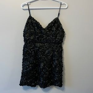 Black cocktail dress with textured detail-WORN ONCE